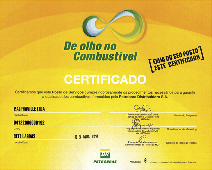 CERTIFICADO COMBUSTIVEL